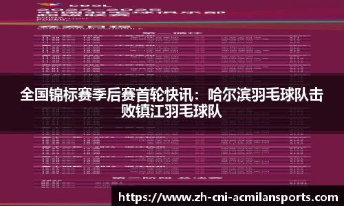 全国锦标赛季后赛首轮快讯：哈尔滨羽毛球队击败镇江羽毛球队